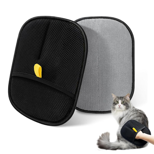 Pet Hair Removal Gloves, Static-Enhanced Pet Hair Removal Mitt, Reusable Grooming Mitt Cleaning Glove for Furniture, Carpets, Car Seats & Gentle Massage for Dogs Cats (23.5x18cm)